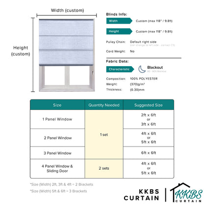 Tirai Rom Milagro Blackout Dibuat Tersuai 