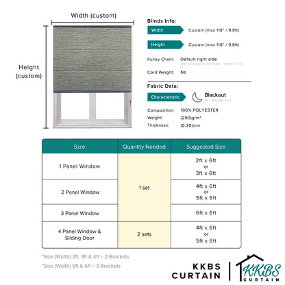 Sirocco Blackout Roman Blinds Custom Made