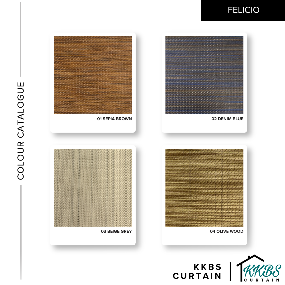 Felicio Semi Blackout Zebra Blinds Dibuat Tersuai 