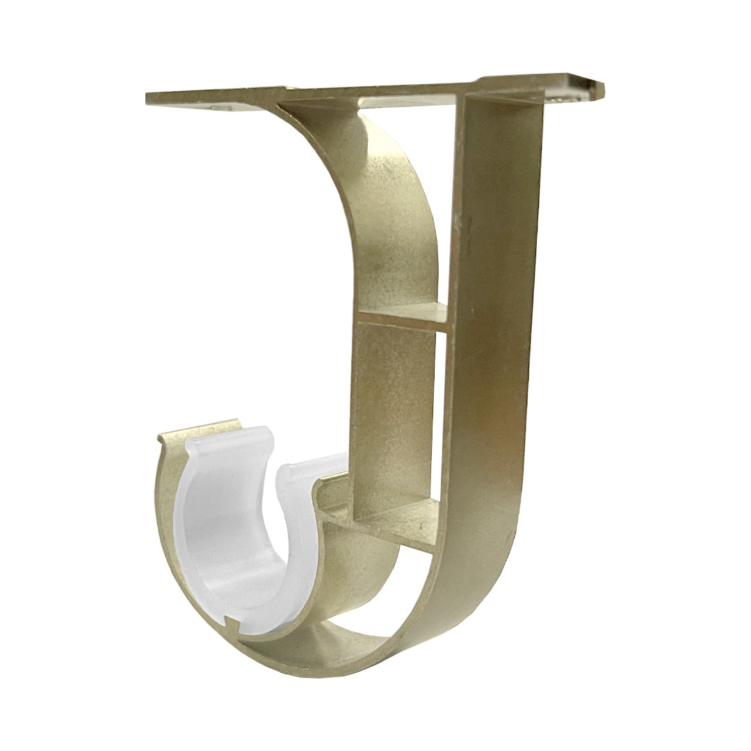 Morandy Curtain Rod Single Ceiling Bracket Matte Light Gold
