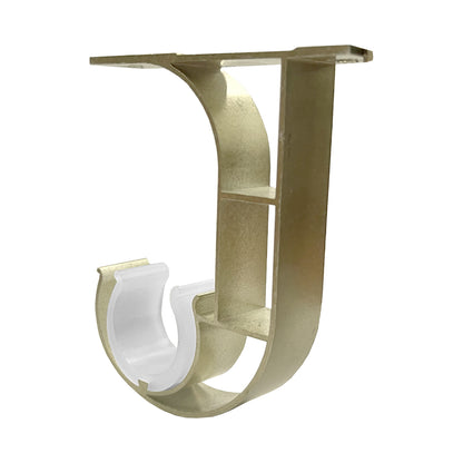 Morandy Curtain Rod Single Ceiling Bracket Matte Light Gold