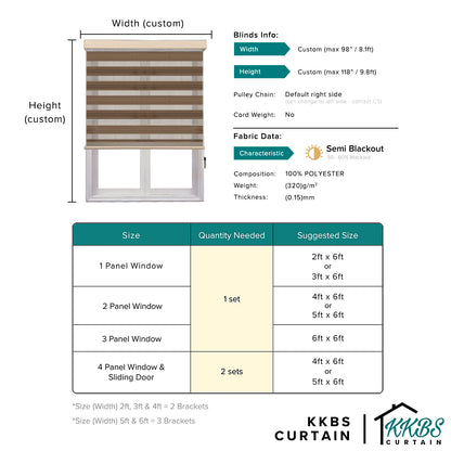 Costello Semi Blackout Zebra Blinds Custom Made
