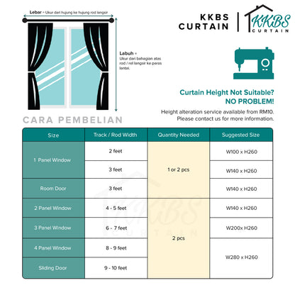 Richia Semi Blackout Curtain Ready Made