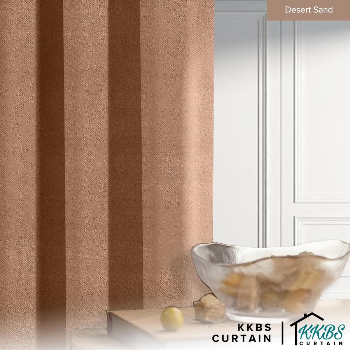 Melina 90-98% Blackout Curtain Sedia Ada Cangkuk &amp; Eyelet - Lebar Tambahan