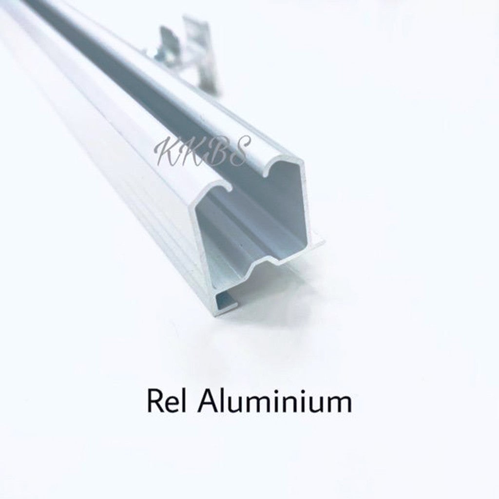 Rel Langsir Aluminium Traludy / Track Single Set Lengkap 