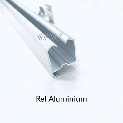 Rel Langsir Aluminium Traludy / Track Single Set Lengkap 
