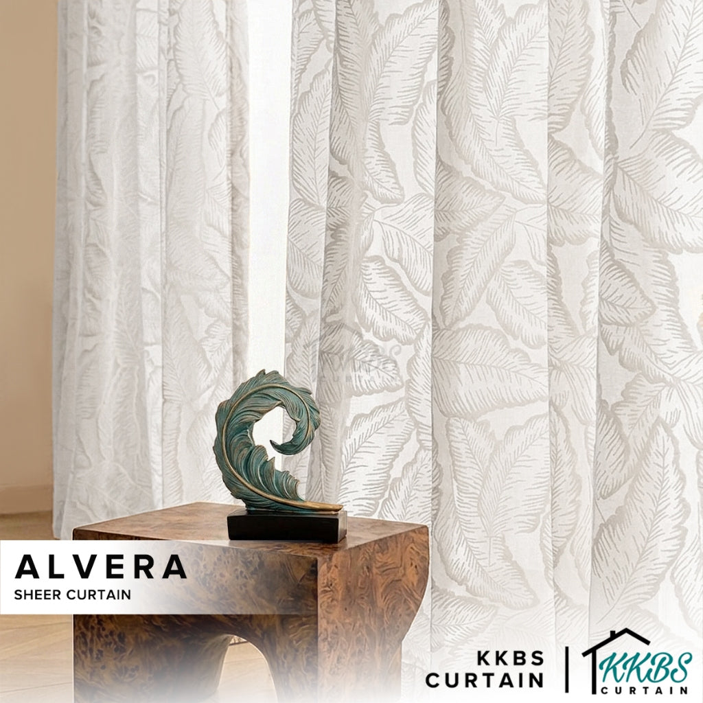 Alvera Sheer Curtain / Net Curtain Ready Made French Pleat Hook &amp; Ring Eyelet