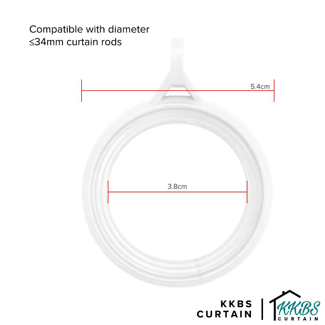 Cincin Batang Langsir Luxstony Porcelain White