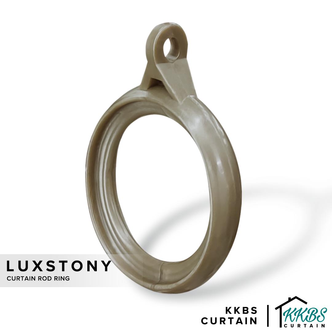 Luxstony 窗帘杆环 卡其棕色