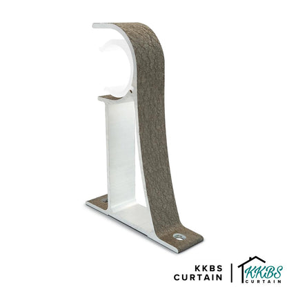 Luxstony Curtain Rod Single Bracket Khaki Brown
