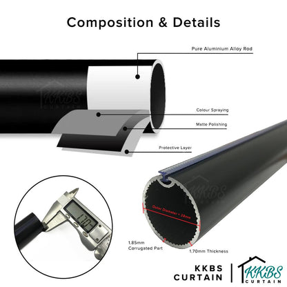 Morandy Curtain Rod Single Complete Set