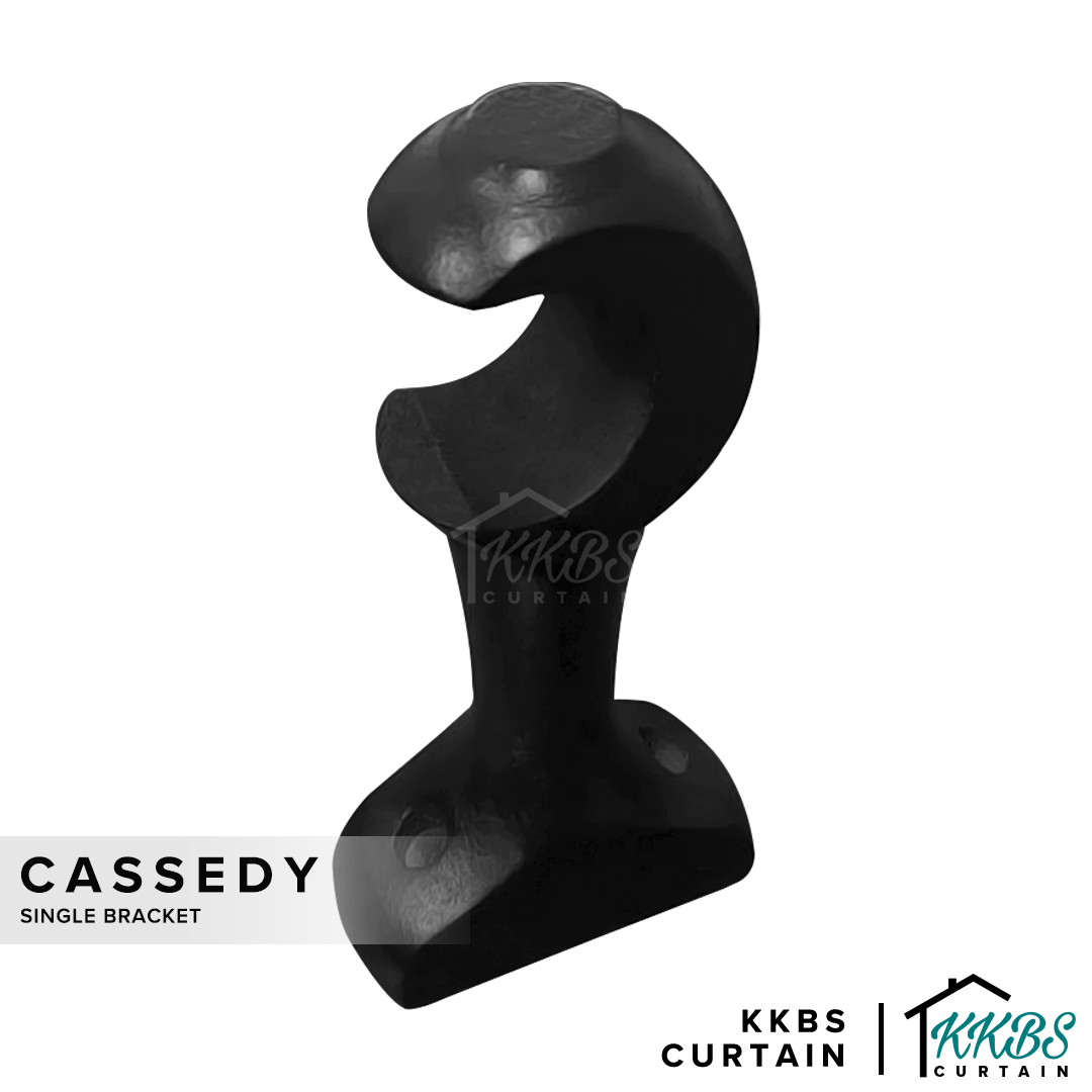 Cassedy 木质窗帘杆单支架 乌木黑色