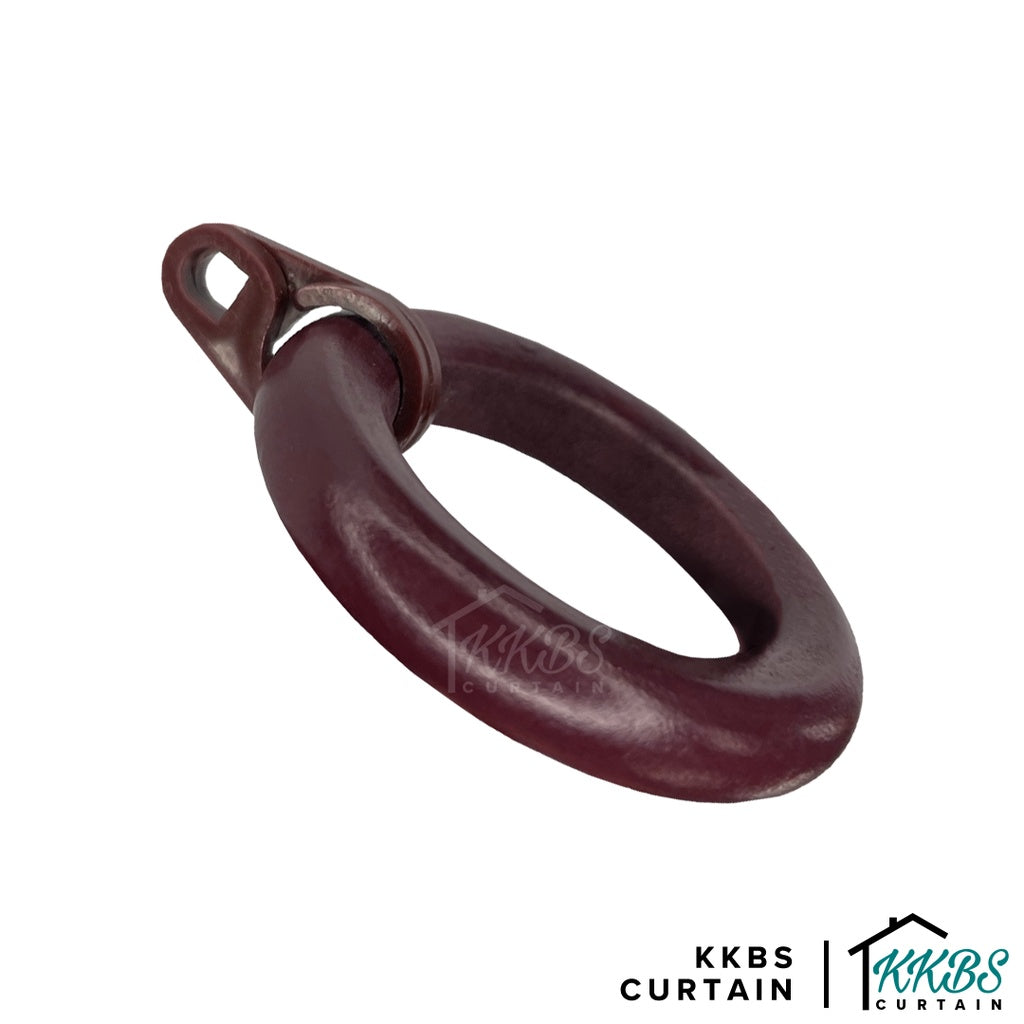 Cassedy Cincin Batang Langsir Berkayu Warna Merlot Gelap