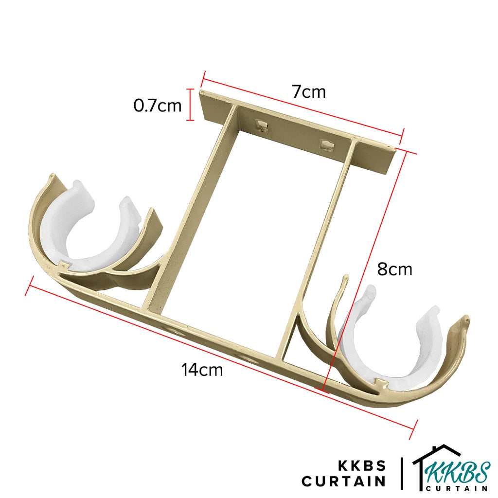 Morandy Bracket Siling Double Emas Cerah