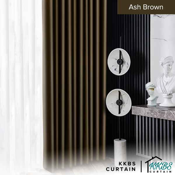 Crystella Langsir Semi Blackout Siap Jahit