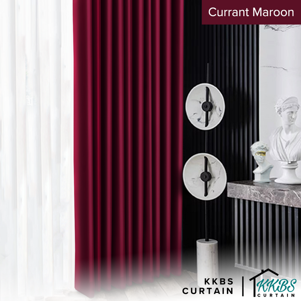 Crystella Langsir Semi Blackout Siap Jahit